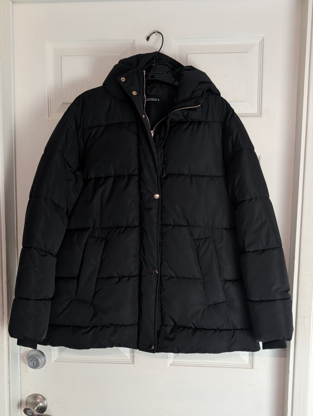 Zara puffer jacket Hooded Black Women XS